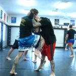 Joshua Randorf practicing Muay Thai clinch and striking techniques at Royce Gracie Academy Mount Pleasant SC